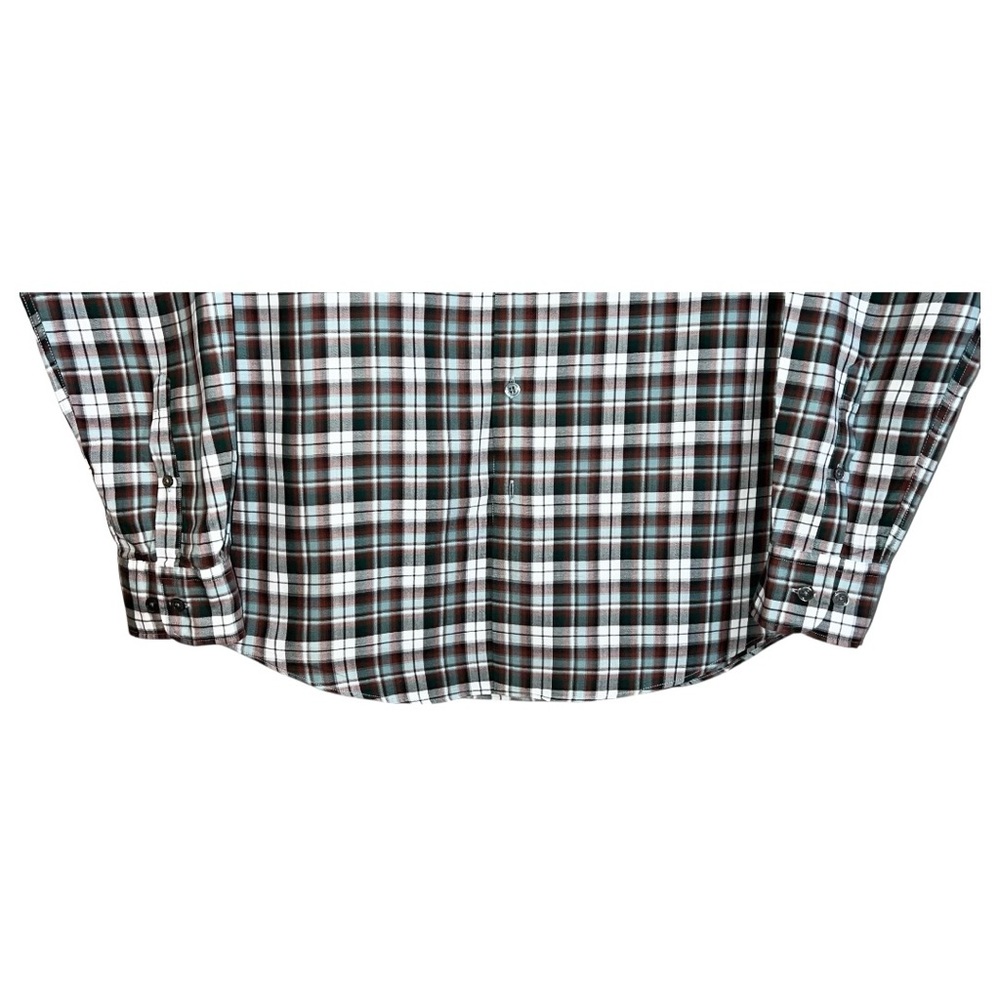 Rodd & Gun Shirt Men’s L White Burgundy Sports Fit Italian Fabric Button Front - Picture 3 of 4